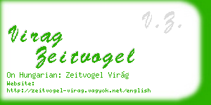 virag zeitvogel business card